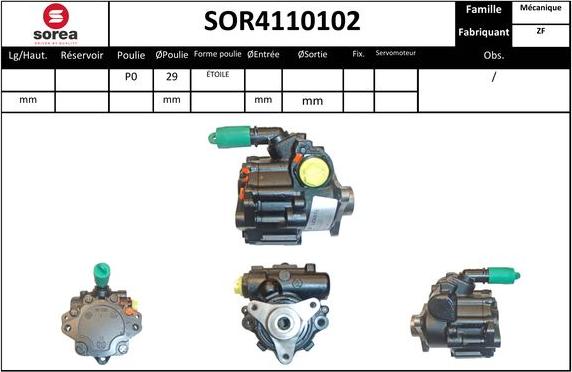 EAI SOR4110102 - Хидравлична помпа, кормилно управление vvparts.bg