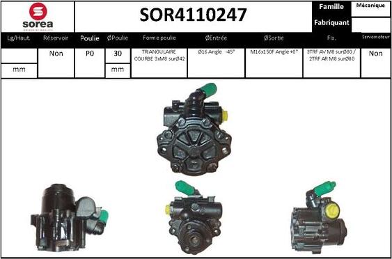 EAI SOR4110247 - Хидравлична помпа, кормилно управление vvparts.bg