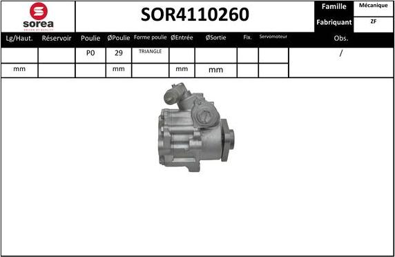 EAI SOR4110260 - Хидравлична помпа, кормилно управление vvparts.bg