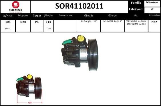 EAI SOR41102011 - Хидравлична помпа, кормилно управление vvparts.bg