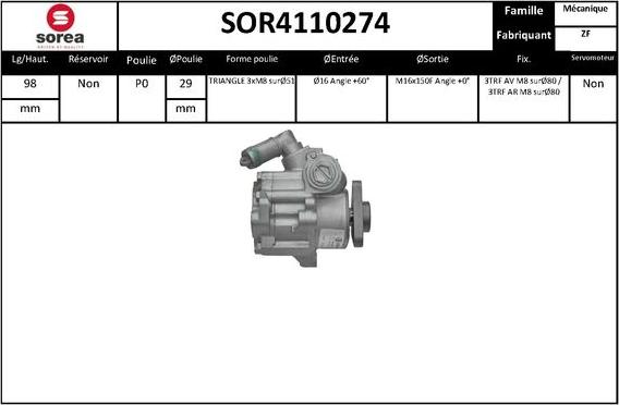 EAI SOR4110274 - Хидравлична помпа, кормилно управление vvparts.bg