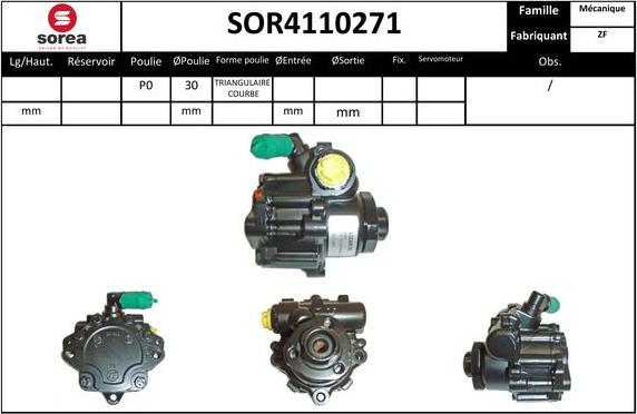 EAI SOR4110271 - Хидравлична помпа, кормилно управление vvparts.bg