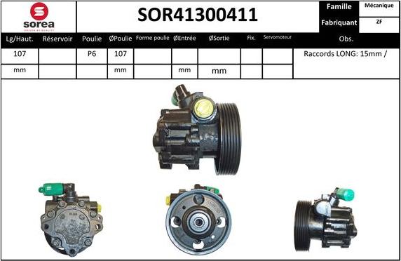 EAI SOR41300411 - Хидравлична помпа, кормилно управление vvparts.bg