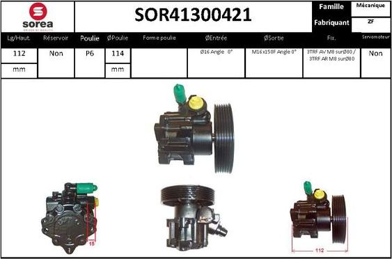 EAI SOR41300421 - Хидравлична помпа, кормилно управление vvparts.bg