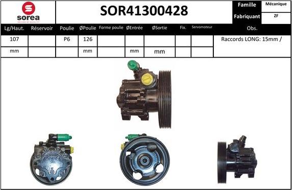 EAI SOR41300428 - Хидравлична помпа, кормилно управление vvparts.bg