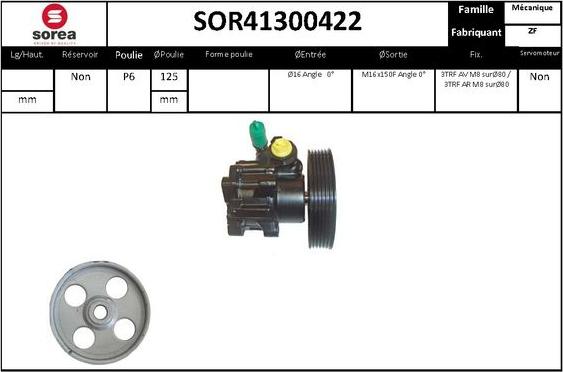 EAI SOR41300422 - Хидравлична помпа, кормилно управление vvparts.bg