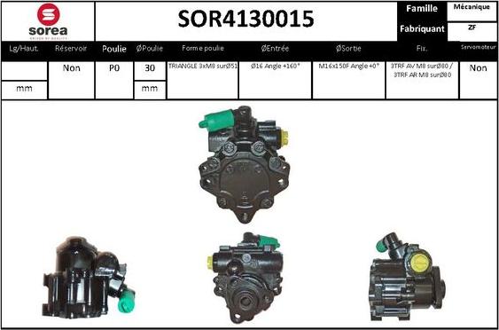 EAI SOR4130015 - Хидравлична помпа, кормилно управление vvparts.bg