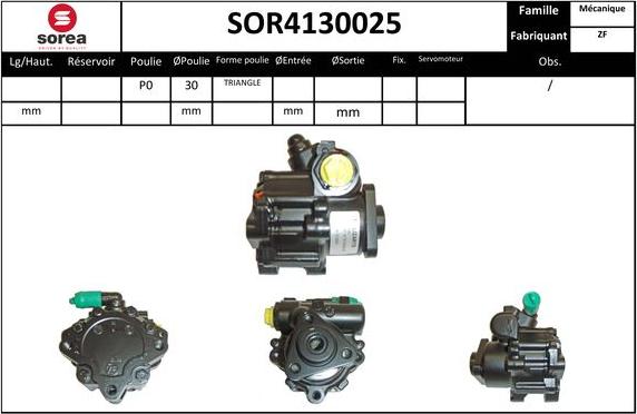 EAI SOR4130025 - Хидравлична помпа, кормилно управление vvparts.bg