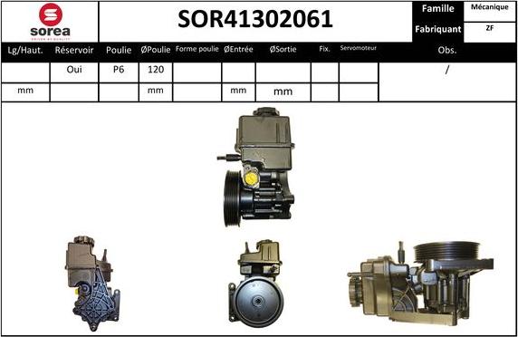 EAI SOR41302061 - Хидравлична помпа, кормилно управление vvparts.bg