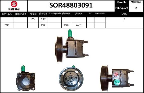 EAI SOR48803091 - Хидравлична помпа, кормилно управление vvparts.bg