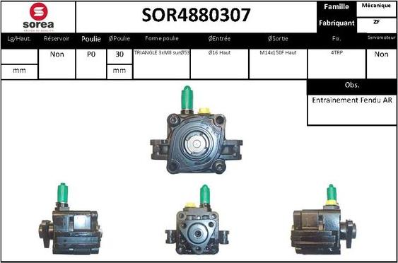 EAI SOR4880307 - Хидравлична помпа, кормилно управление vvparts.bg