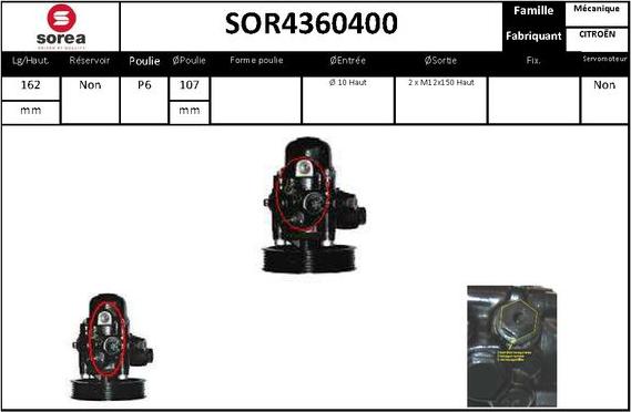 EAI SOR4360400 - Хидравлична помпа, кормилно управление vvparts.bg