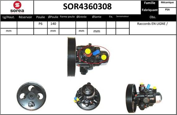 EAI SOR4360308 - Хидравлична помпа, кормилно управление vvparts.bg