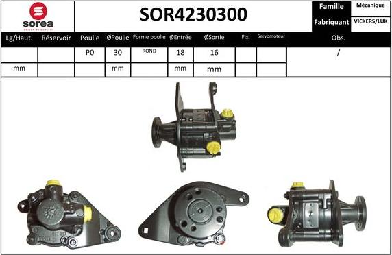 EAI SOR4230300 - Хидравлична помпа, кормилно управление vvparts.bg