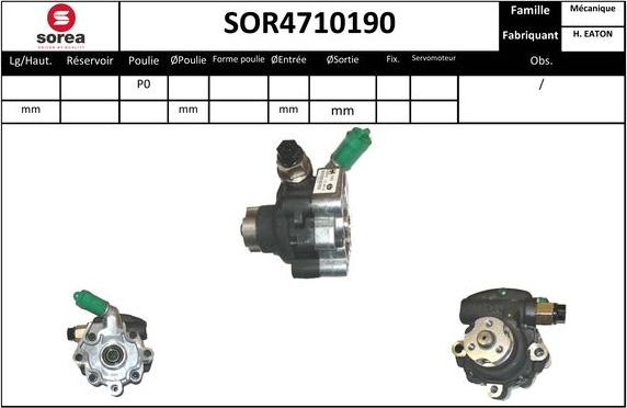 EAI SOR4710190 - Хидравлична помпа, кормилно управление vvparts.bg