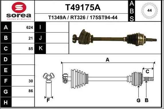 EAI T49175A - Полуоска vvparts.bg