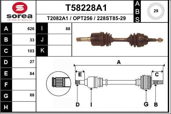 EAI T58228A1 - Полуоска vvparts.bg