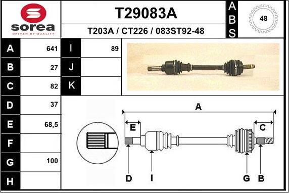 EAI T29083A - Полуоска vvparts.bg