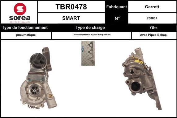 EAI TBR0478 - Турбина, принудително пълнене с въздух vvparts.bg
