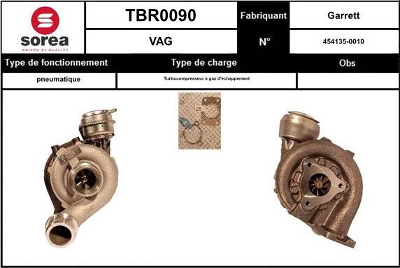 EAI TBR0090 - Турбина, принудително пълнене с въздух vvparts.bg