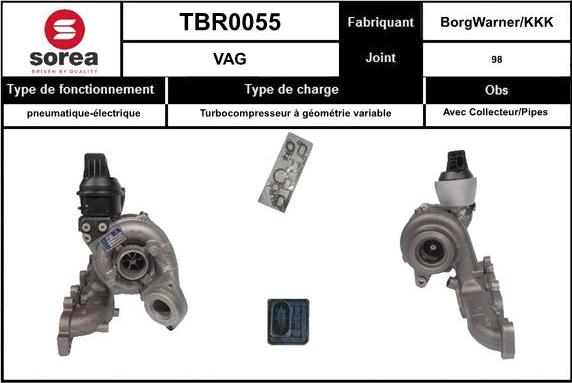EAI TBR0055 - Турбина, принудително пълнене с въздух vvparts.bg