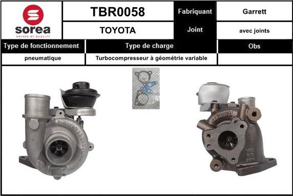 EAI TBR0058 - Турбина, принудително пълнене с въздух vvparts.bg