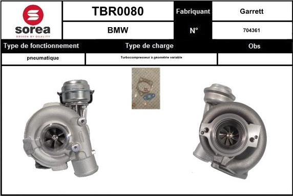 EAI TBR0080 - Турбина, принудително пълнене с въздух vvparts.bg
