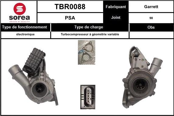 EAI TBR0088 - Турбина, принудително пълнене с въздух vvparts.bg