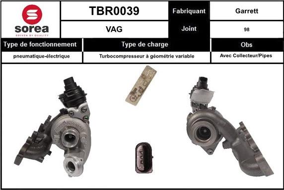 EAI TBR0039 - Турбина, принудително пълнене с въздух vvparts.bg