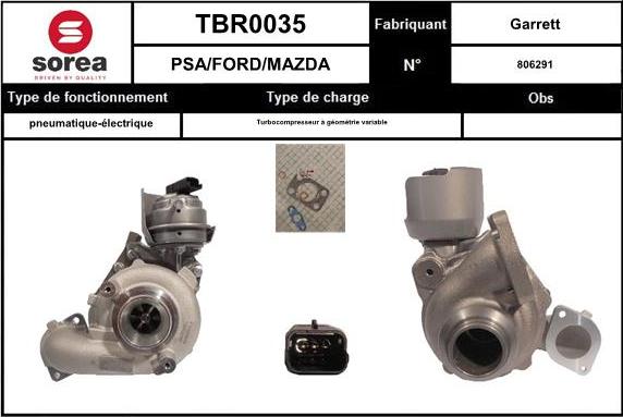 EAI TBR0035 - Турбина, принудително пълнене с въздух vvparts.bg