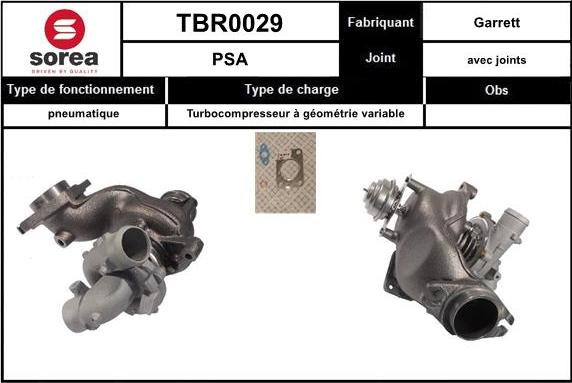 EAI TBR0029 - Турбина, принудително пълнене с въздух vvparts.bg