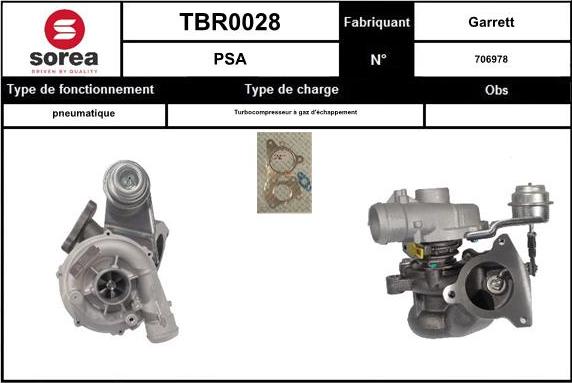 EAI TBR0028 - Турбина, принудително пълнене с въздух vvparts.bg