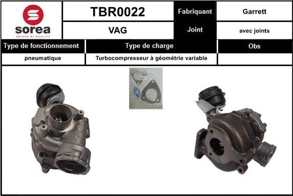 EAI TBR0022 - Турбина, принудително пълнене с въздух vvparts.bg