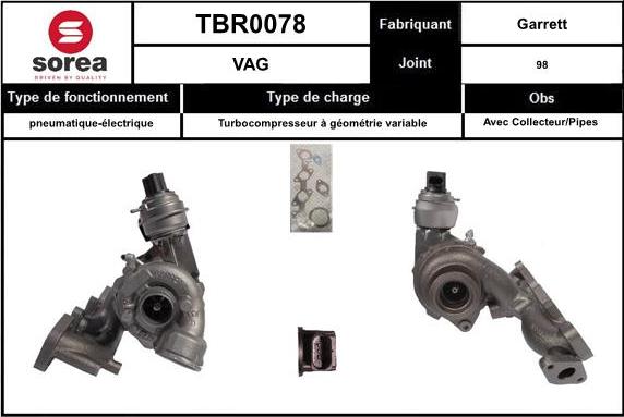 EAI TBR0078 - Турбина, принудително пълнене с въздух vvparts.bg