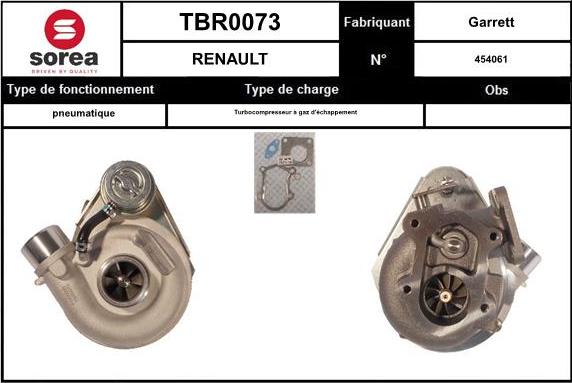 EAI TBR0073 - Турбина, принудително пълнене с въздух vvparts.bg