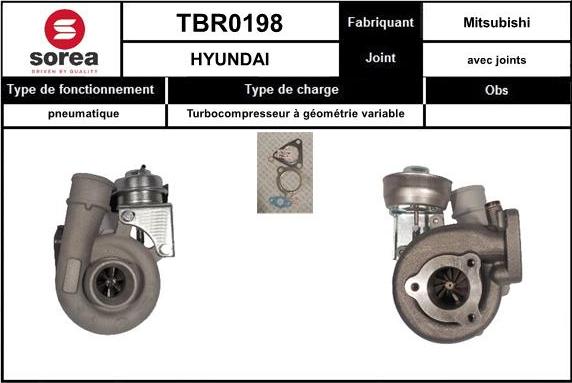 EAI TBR0198 - Турбина, принудително пълнене с въздух vvparts.bg