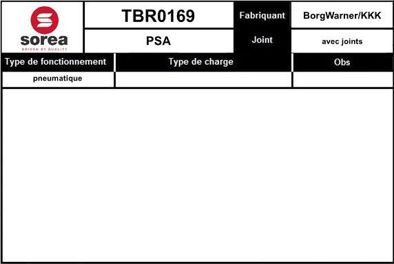 EAI TBR0169 - Турбина, принудително пълнене с въздух vvparts.bg