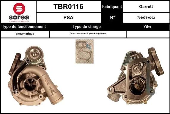 EAI TBR0116 - Турбина, принудително пълнене с въздух vvparts.bg