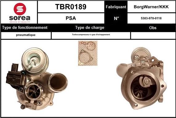 EAI TBR0189 - Турбина, принудително пълнене с въздух vvparts.bg