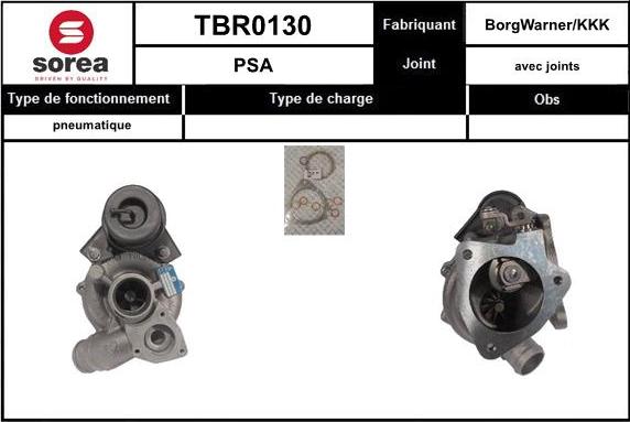EAI TBR0130 - Турбина, принудително пълнене с въздух vvparts.bg