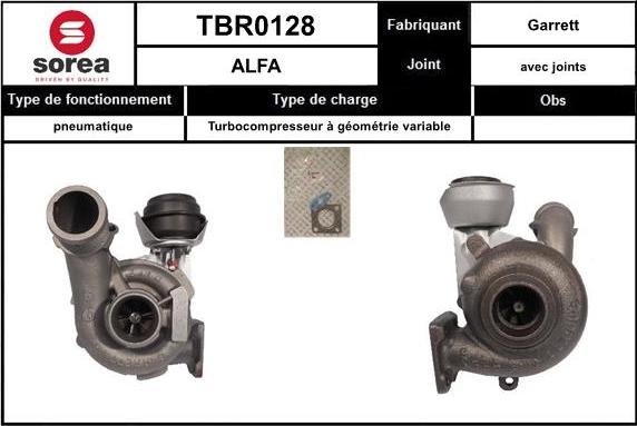 EAI TBR0128 - Турбина, принудително пълнене с въздух vvparts.bg