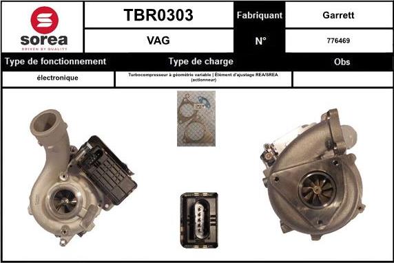 EAI TBR0303 - Турбина, принудително пълнене с въздух vvparts.bg
