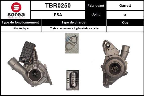 EAI TBR0250 - Турбина, принудително пълнене с въздух vvparts.bg