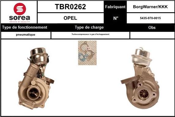 EAI TBR0262 - Турбина, принудително пълнене с въздух vvparts.bg