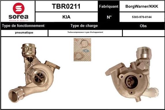 EAI TBR0211 - Турбина, принудително пълнене с въздух vvparts.bg