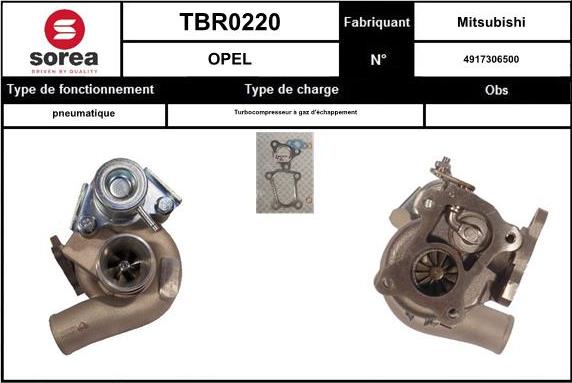 EAI TBR0220 - Турбина, принудително пълнене с въздух vvparts.bg
