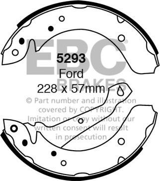 EBC Brakes 5293 - Комплект спирачна челюст vvparts.bg
