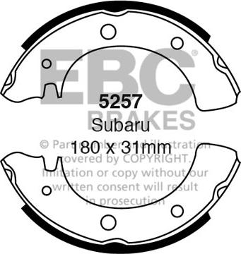 EBC Brakes 5257 - Комплект спирачна челюст vvparts.bg