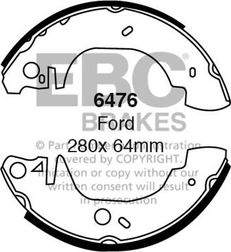 EBC Brakes 6476 - Комплект спирачна челюст vvparts.bg