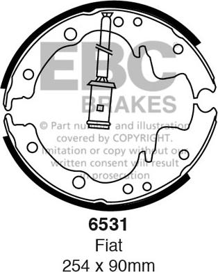 EBC Brakes 6531 - Комплект спирачна челюст vvparts.bg